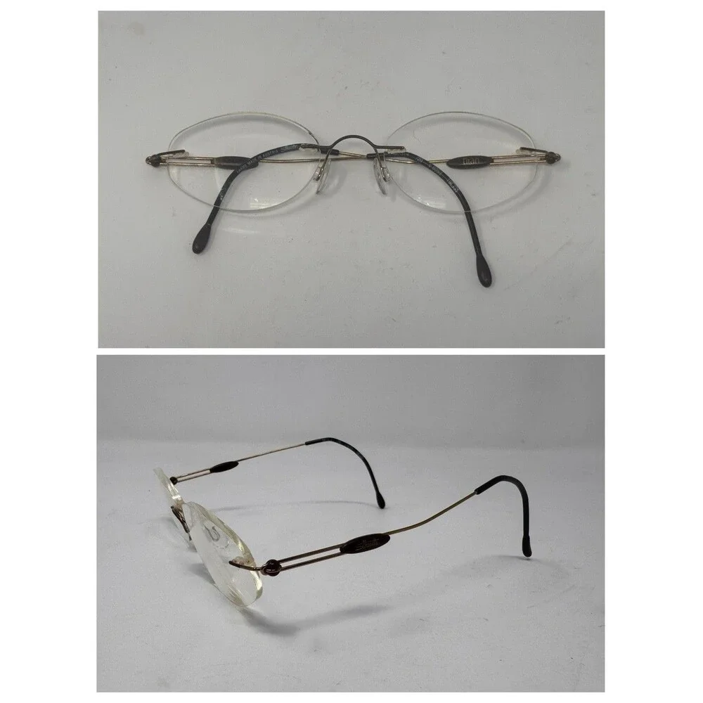 Silhouette M7374 6053 Rimless Eyeglass Frames Gold 19-35-135 Austria Authentic